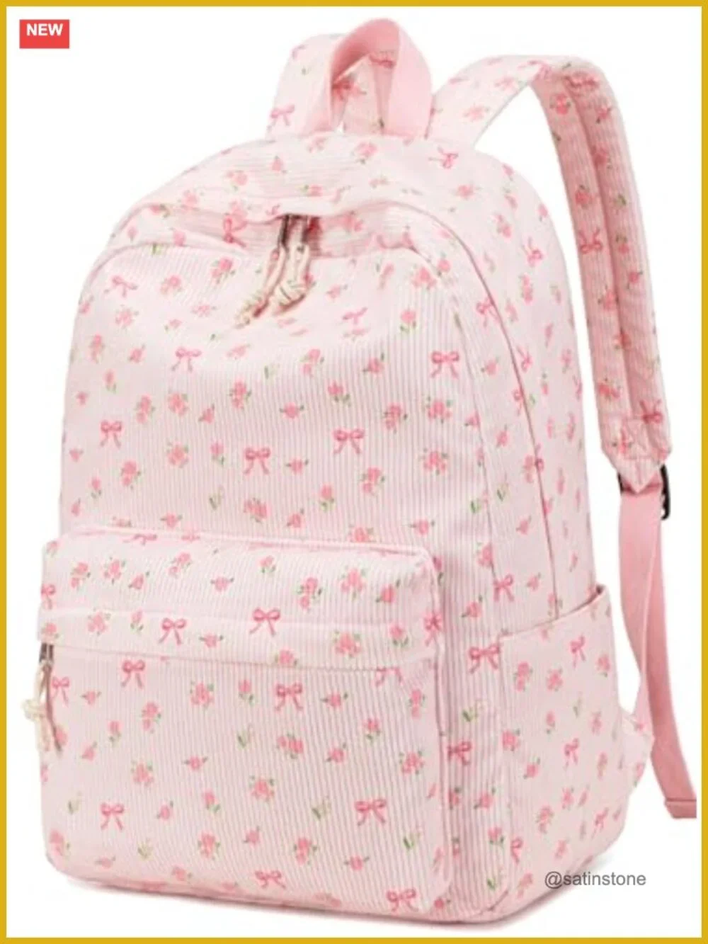 Corduroy Laptop Backpack for School Travel, 17